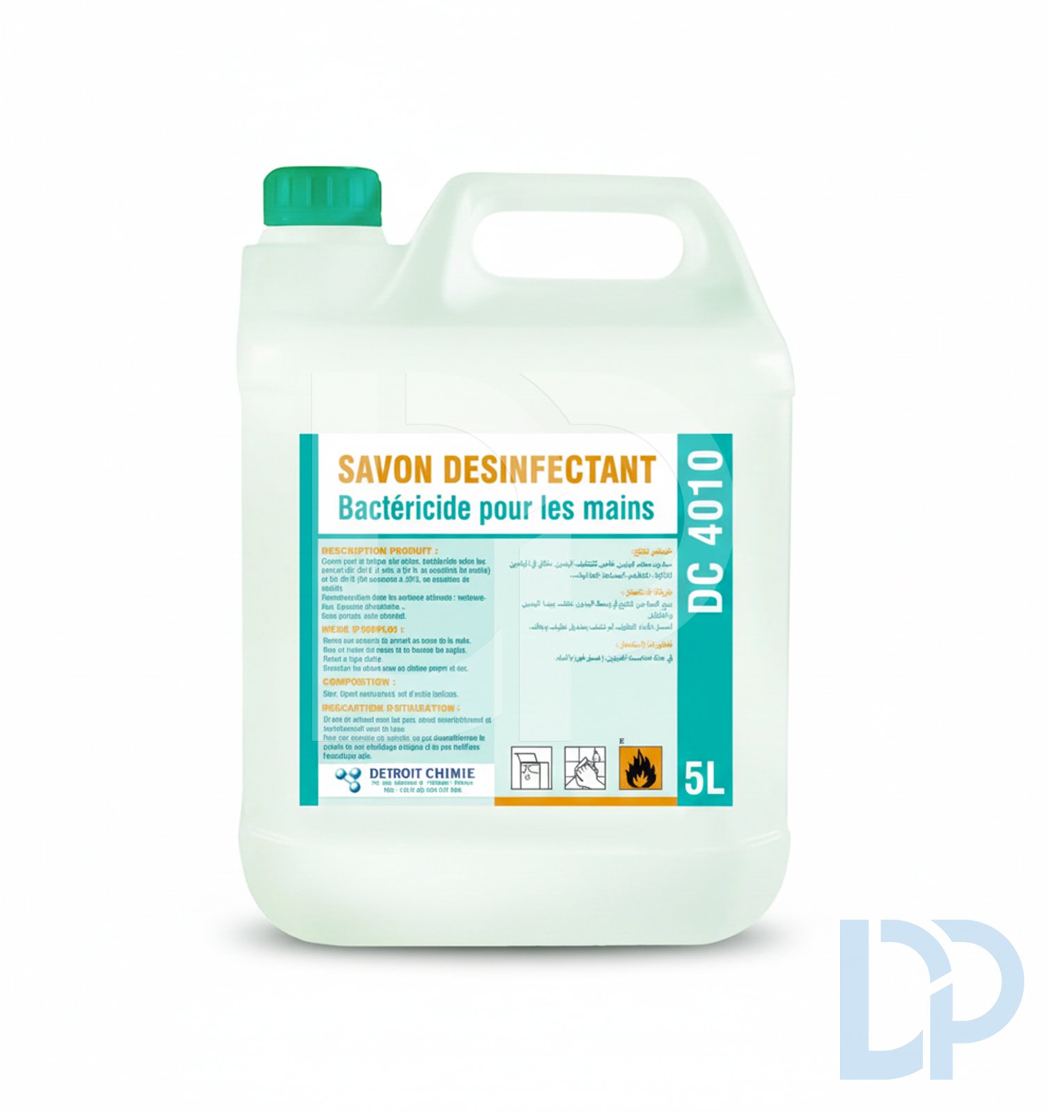 Bidon 5L Savon liquide désinfectant et antibactérien DC4010 Detroit Chimie Maroc